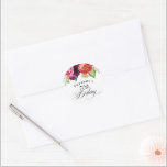 Boho Rustic Watercolor Floral 70th Birthday Party Classic Round Sticker<br><div class="desc">With beautiful rustic boho style, this 70th birthday party sticker has a vibrant colour palette in terracotta, deep peach, burgundy red, purple, teal and yellow. The lovely watercolor botanical elements have a nature-inspired organic appeal and make the design pop with style. Elegant calligraphy script spells out the word "Birthday" with...</div>