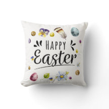 Boho Rustic Watercolour Colourful Happy Easter