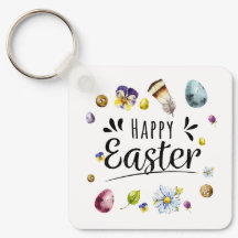 Boho Rustic Watercolour Colourful Happy Easter