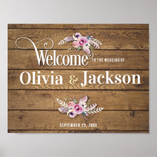 Boho Rustic Wedding Sign
