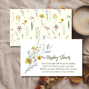 Boho rustic wildflower display baby shower card