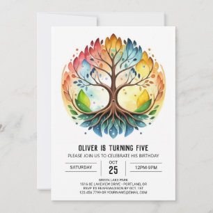 Boho Sacred Tree Birthday Invitation