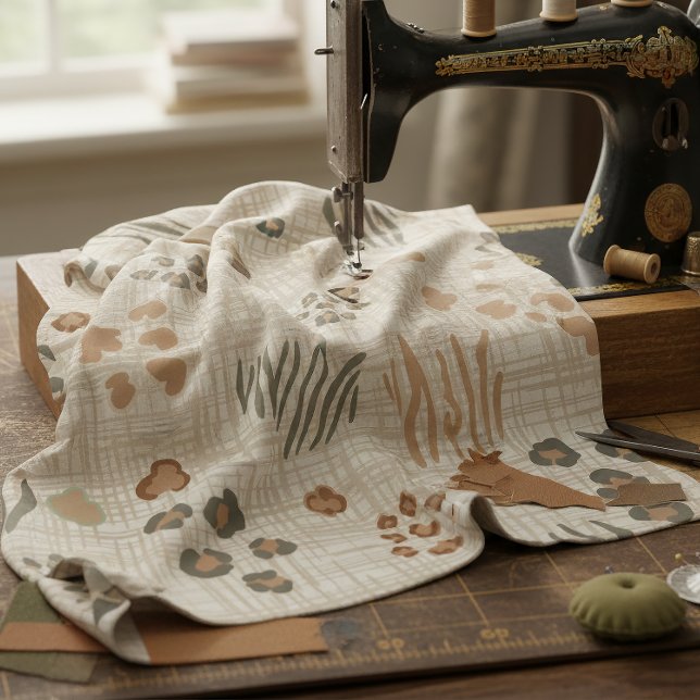 Boho Safari Animal Prints Weave ID1274 Fabric (Creator Uploaded)