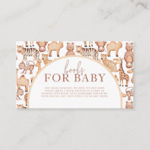 Boho Safari Animals Arch Jungle Baby Shower Books