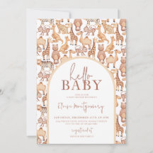 Boho Safari Animals Arch Jungle Baby Shower