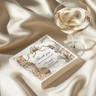 Boho Safari Animals Gender Neutral Baby Shower Napkin