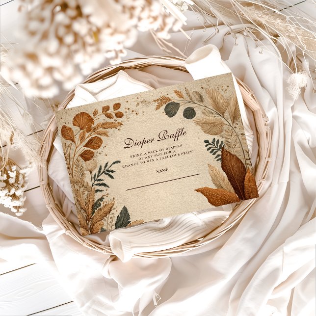 Boho Safari Baby Shower Diapper Raffle Enclosure Card (Creator Uploaded)