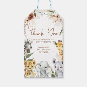 Boho Safari Baby Shower Favour Tags