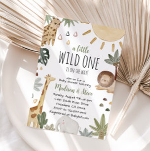 Boho Safari Baby Shower  Invitation