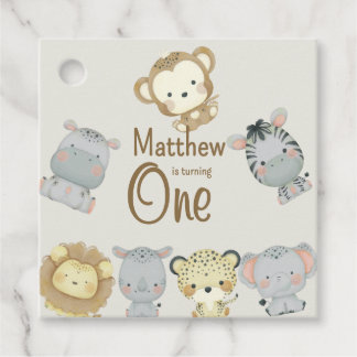 Boho Safari Square Favor Tag