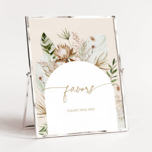 Boho sage green beach Favours please take one Poster