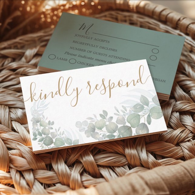 Boho Sage Green Eucalyptus Wedding Details Enclosure Card (Creator Uploaded)