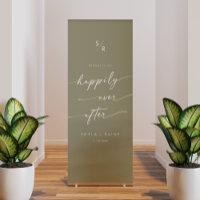 Boho Sage Green Happily Ever After Welcome