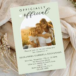 Boho Sage Green Official Adoption Day Celebration Invitation