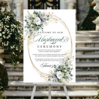 Boho Sage Green Unplugged Ceremony Poster