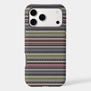 Boho Scallop Stripe Pattern iPhone case