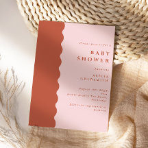 Boho Scalloped Edge Terracotta & Blush Baby Shower