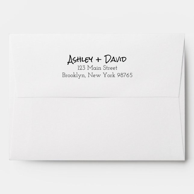 Boho Script Invitation Envelope (Back (Top Flap))