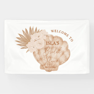Boho Seashell Beach Bridal Shower Banner
