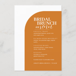 Boho Serif Minimal Text Bridal Brunch Menu