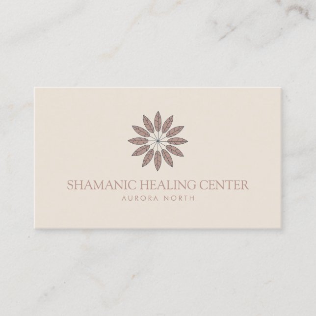 Boho Shamanic Healing Custom Name Business Card (Front)