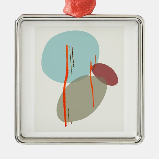 Boho Shapes Metal Tree Decoration (Front)