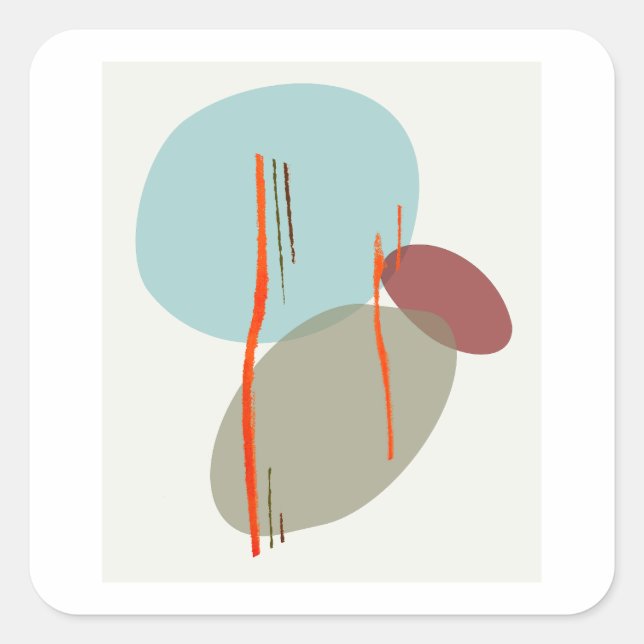 Boho Shapes Square Sticker (Front)