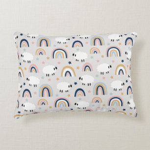 Boho Sheep Rainbow Print Decorative Cushion