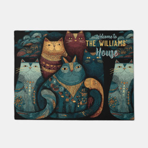 Boho Siamese Cat Mum House Warming Present  Doormat