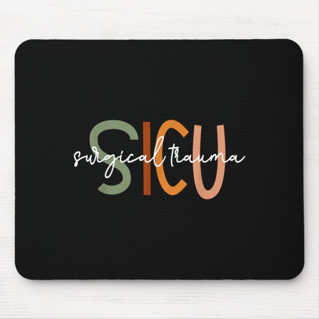 Boho SICU Surgical Trauma Intensive Care Nurse Mouse Mat (Front)