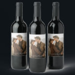 Boho Simple Minimalist Wedding Photo Wine Label<br><div class="desc">Make your wedding wine bottles look extra special with our Boho Simple Minimalist Wedding Photo Wine Labels. These labels are perfect for any minimalist or boho themed wedding, featuring a beautiful wedding photo and a clean and simple design. Our custom wine bottle labels are fully customisable, so you can add...</div>