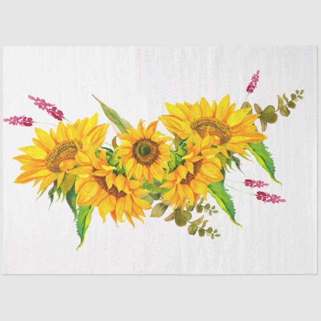 Boho Skull and Flowers Series Design 4 Tissue Paper (Front)