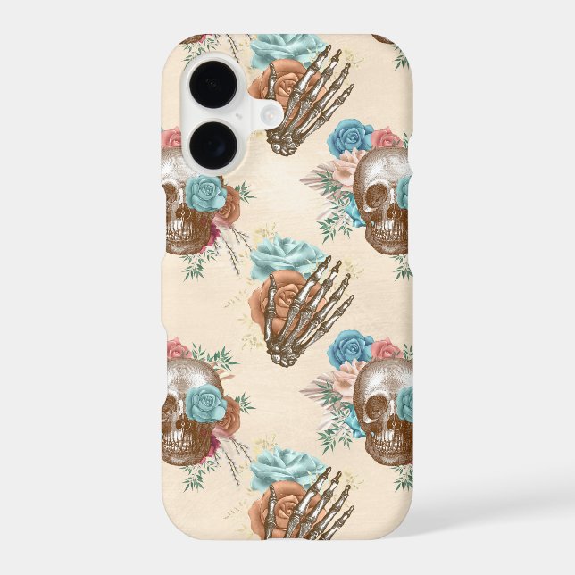 Boho Skull and Skeleton with Roses (Back)