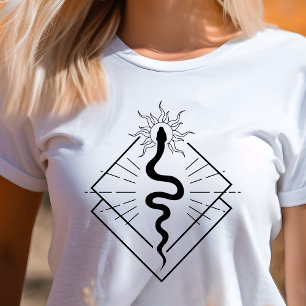Boho Snake Geometric Symbol Minimalist Tri-Blend Shirt
