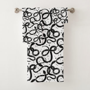 Boho snakes bath towel set