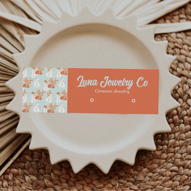 Boho Snowmen Jewellery Business Card (Boho Jewelry Display Business Card)