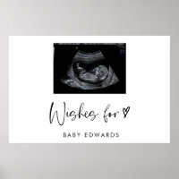 Boho Sonogram Gender Neutral Baby Shower Guestbook