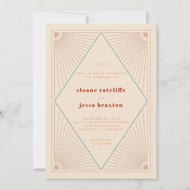 Boho Southwest Wedding Invitation (Front)
