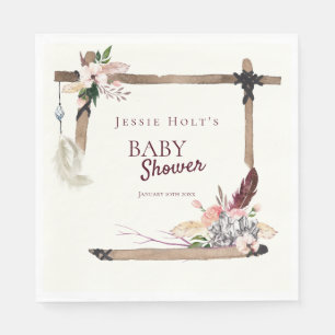 Boho Southwestern Baby Shower Napkin