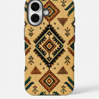 Boho Southwestern Tribal Geometric Pattern Phone C