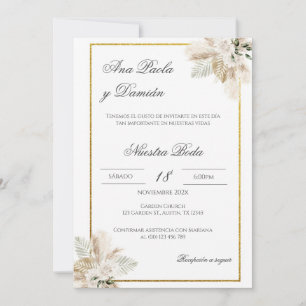 Boho Spanish Wedding Invitation