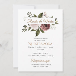 Boho Spanish Wedding Invitation