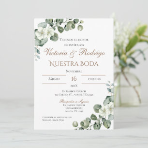 Boho Spanish Wedding Invitation