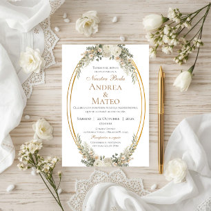 Boho Spanish Wedding Invitation