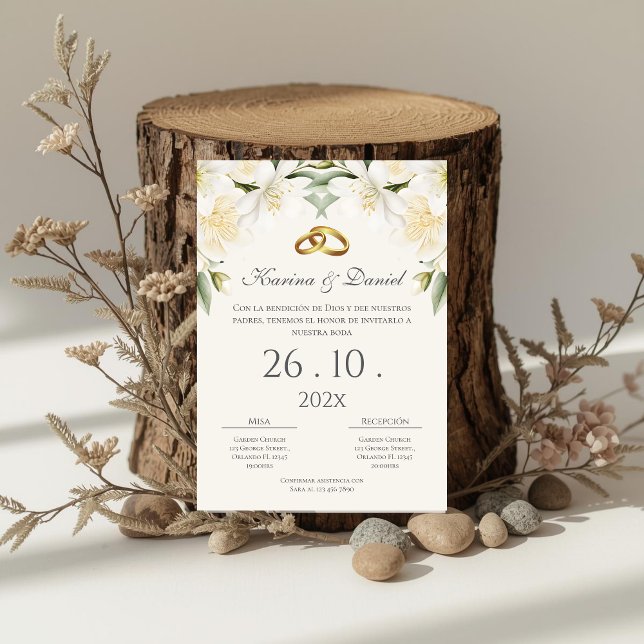 Boho Spanish Wedding Invitation (Creator Uploaded)