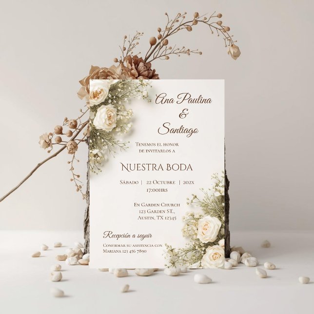 Boho Spanish Wedding Invitation (Creator Uploaded)