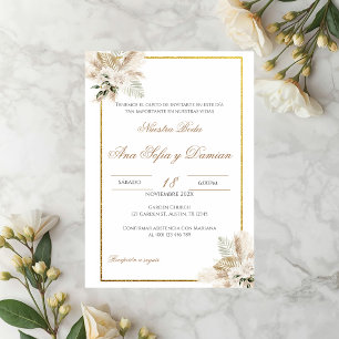 Boho Spanish Wedding Invitation