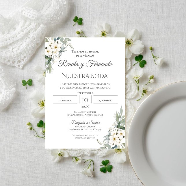 Boho Spanish Wedding Invitation (Creator Uploaded)