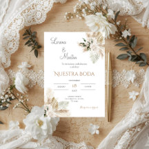 Boho Spanish Wedding Invitation