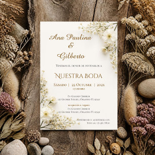 Boho Spanish Wedding Invitation